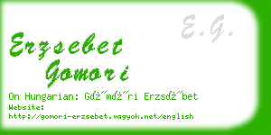 erzsebet gomori business card